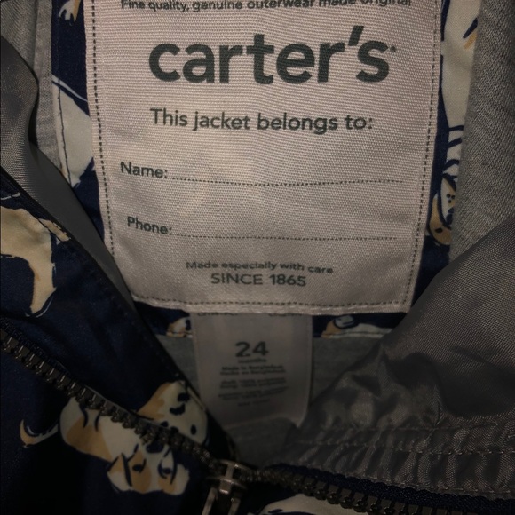 Carters Little Boys Rain Coat /Spring Jacket - Picture 2 of 3